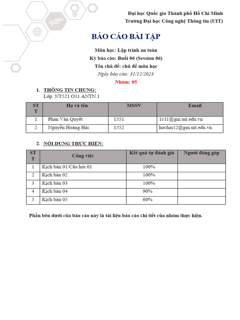 Template Report | PDF