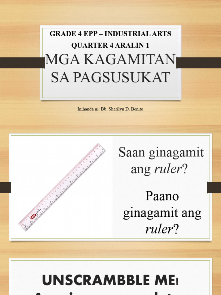 EPP4 IA4 Mga Kagamitan Sa Pagsusukat | PDF