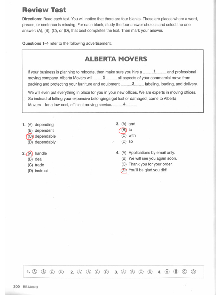READING PART 6 Practice Test (Done) PDF