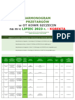 Korekta Harmonogramu - Lipiec 2023