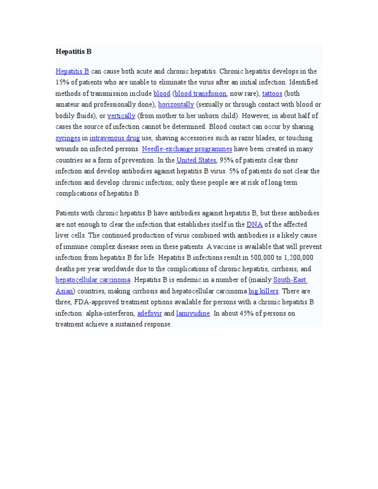 Hepatitis B Pdf
