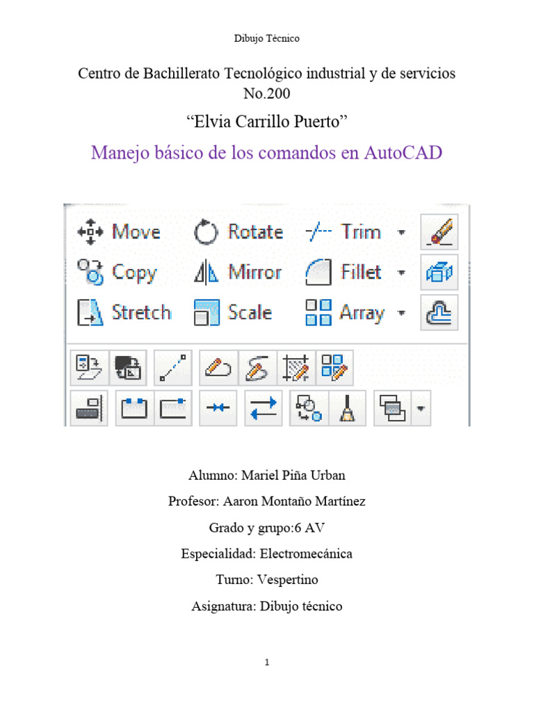 Comandos Basicos de AutoCAD | PDF | Tecnicas artisticas | Dibujo
