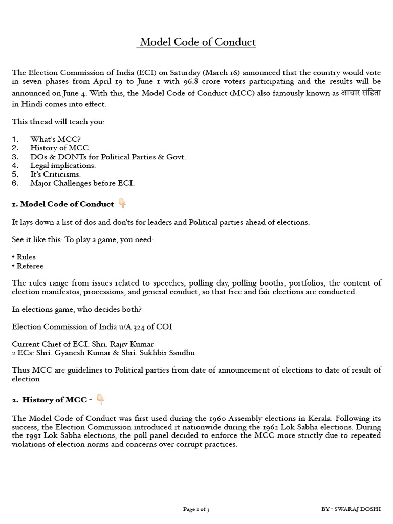MCC - Eci | PDF | Government | Justice