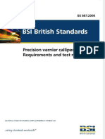 BS 887-2008 Precision Vernier Caliper Requirements and Test Methods