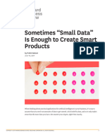 Sometimes Small Data Is Enough To Create Smart Products
