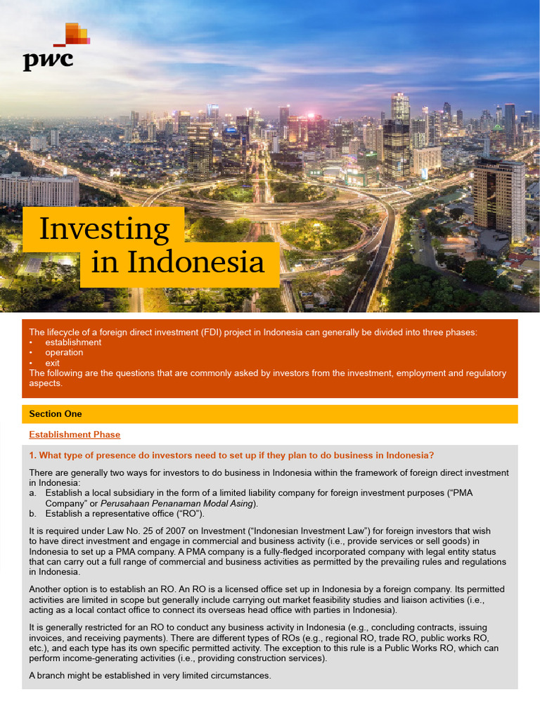 Investing In Indonesia Pdf Liquidation Dividend