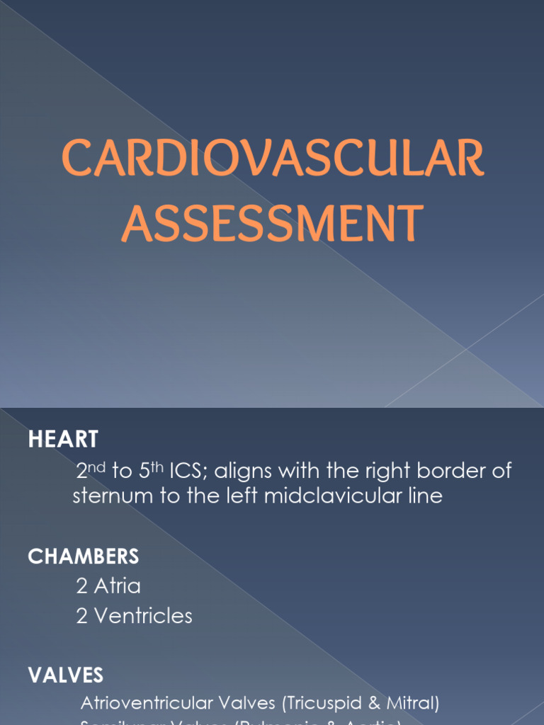 Comprehensive Cardiovascular Assessment Guide | PDF | Diastole | Heart ...
