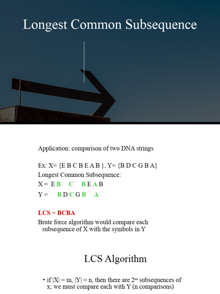 Longest Common Subsequence in DNA | PDF | Computing | Computer Science