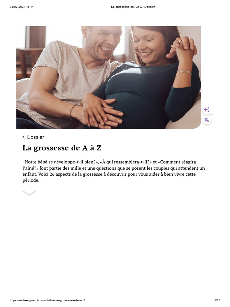 Guide complet sur la grossesse A à Z | PDF | Grossesse | Dépression ...
