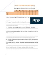 Theoretical and Experimental Probability