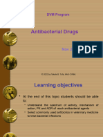 Lecture 5 6 Antibacterials Protien & NA Synthesis Inhibitors