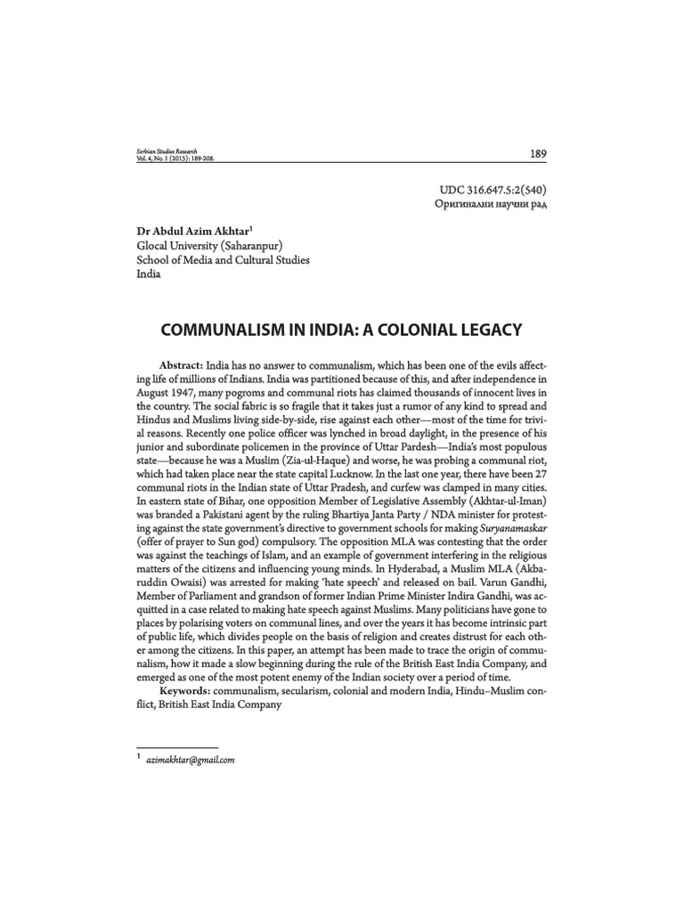 communalism-in-india-a-colonial-legacy-s-download-free-pdf-urdu