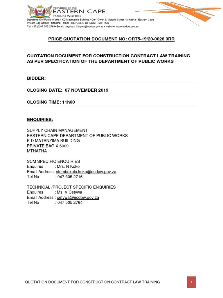 Construction Law Training Quotation | PDF | Value Added Tax | Business
