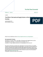 The Effect of Demand and Supply Factors On The Affordability of H