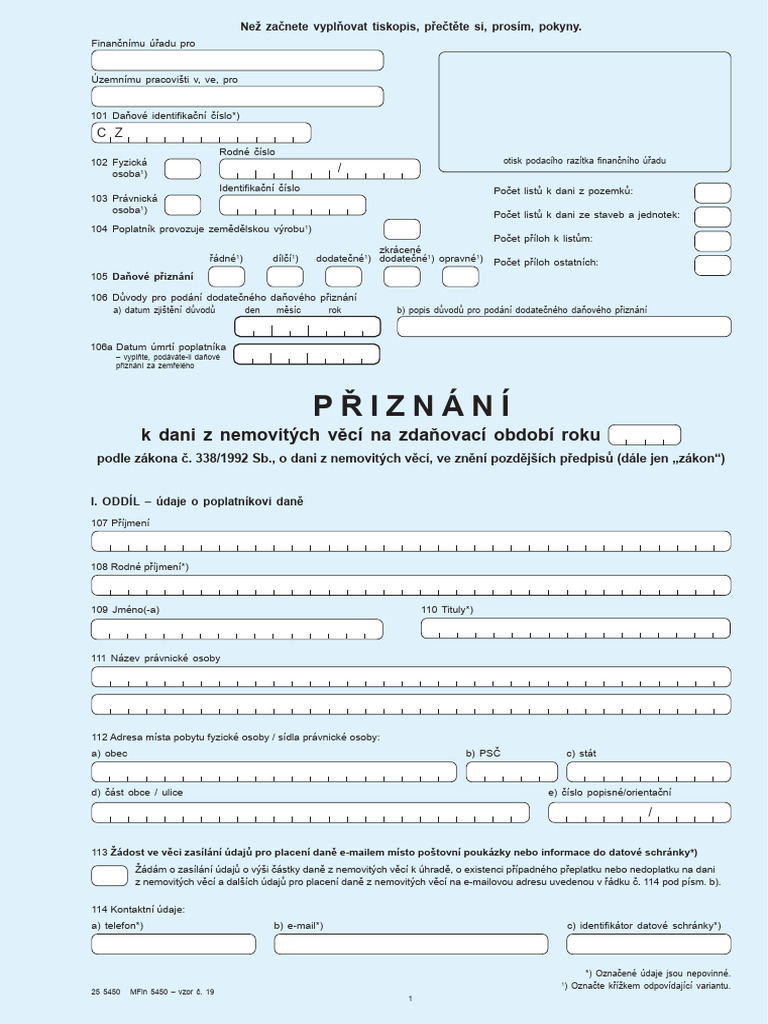 DanovePriznani2024 Dan Z Nemovitosti PDF