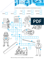 Back To School Picture Crossword Puzzle Pack - Ver - 3B