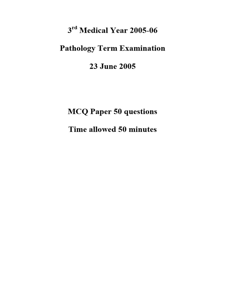 2005 June Path Ca Mcq Pdf Atherosclerosis Biology