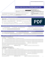 130223-SBI - Current Account Opening Form For Proprietorship