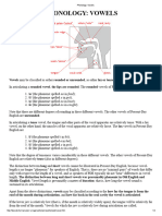 Phonology Vowels