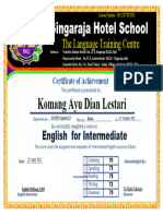 Komang Ayu Dian Lestari - English Course