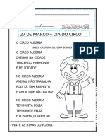 2º Ano Dia Do Circo Sequência Didática O Circo Alegria