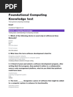 Foundational Computing Knowledge Test