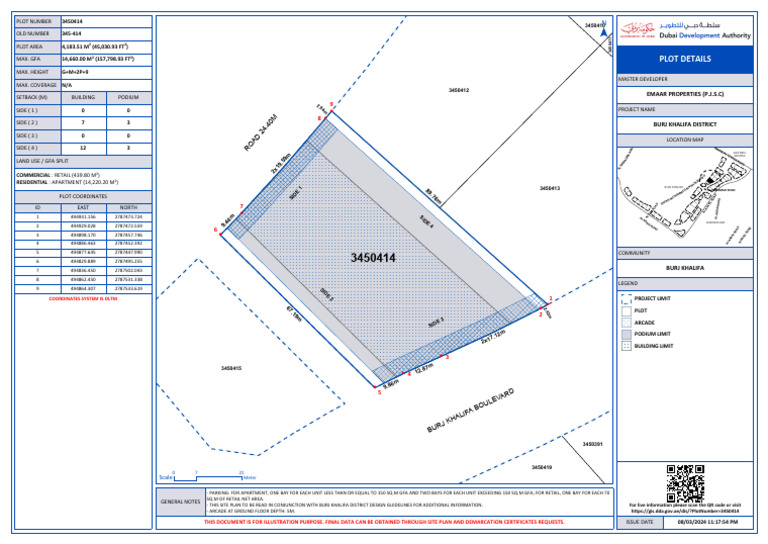 Emaar Properties Plot Details: 3450414 | PDF | Dubai