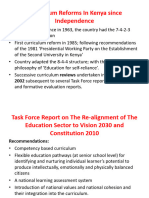 Curriculum Reforms in Kenya Since Independence