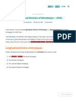 0.1. Longitudinal Division of Himalayas - UPSC