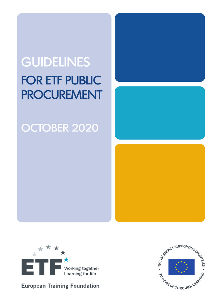 Etf Procurement Guide Pdf European Union Justice