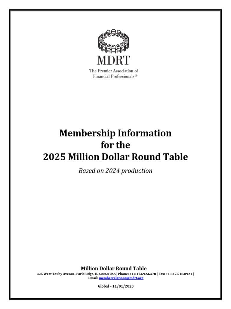 2025 Membership Info Global ENGLISH (11!01!2023) PDF Insurance Life Insurance