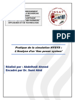 Pratique de La Simulation HYSYS: L'Analyse D'un Gas Power System'