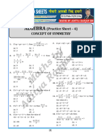 Algebra Practise Sheet-4