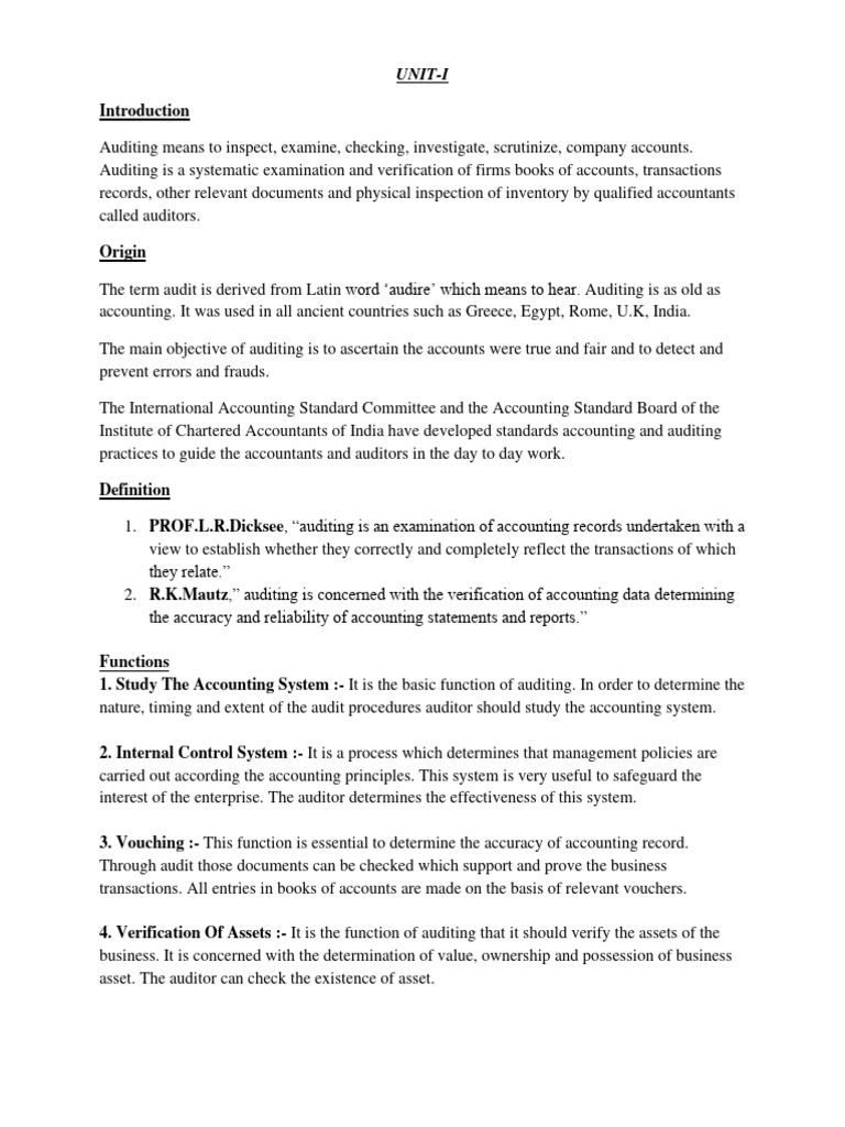 Comprehensive Guide to Auditing Basics | PDF | Audit | Internal Control