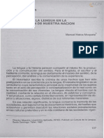 La Cultura de La Lengua en La Conformacion de Nuestra Nacion