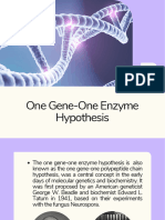 One Gene One Enzyme