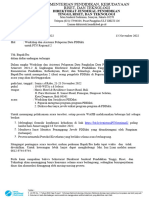 Surat Undangan Workshop Dan Asistensi Pelaporan Data PDDikti Semester 2021-2 (PTN Regional 2)