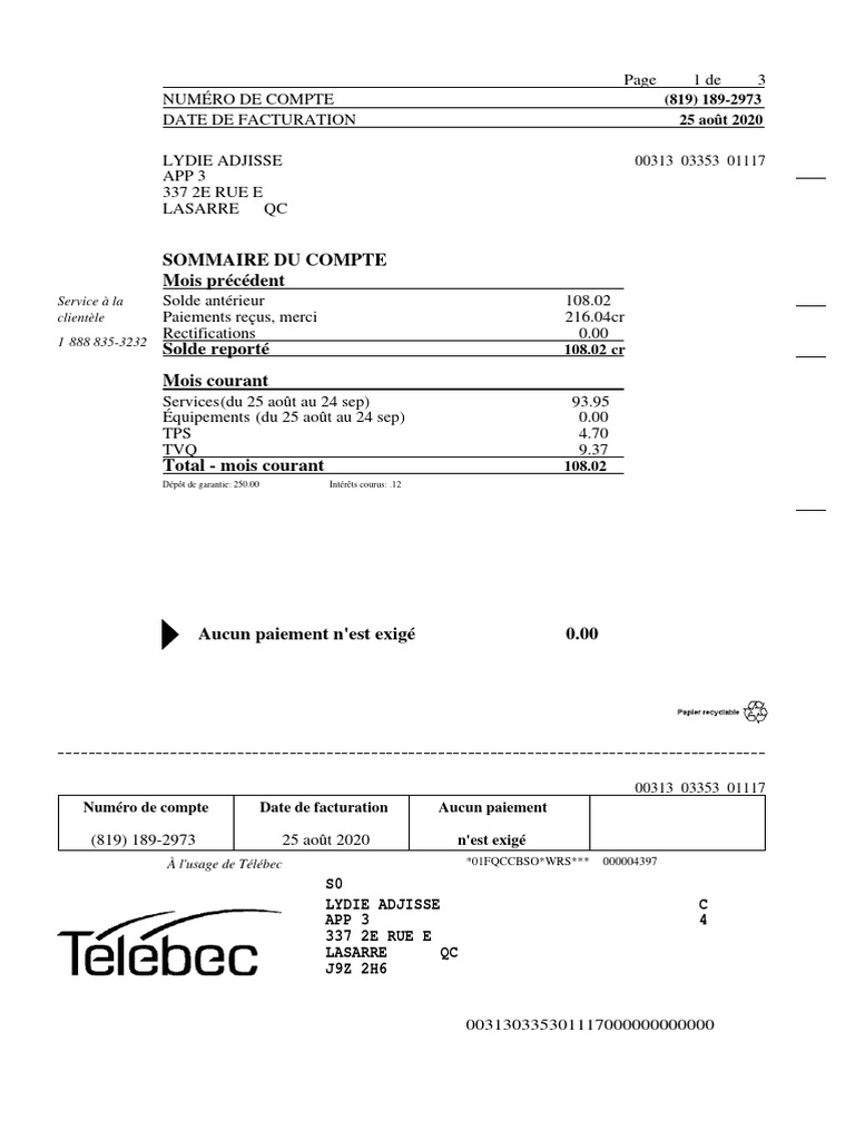 Voir Ma Facture | PDF | Télécommunications | Paiements