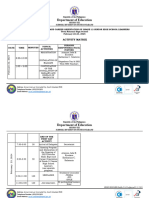 2023 Division SHS Expo Activity Matrix