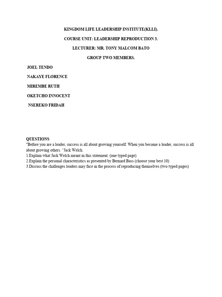 2final copy kingdom life leadership institute international l