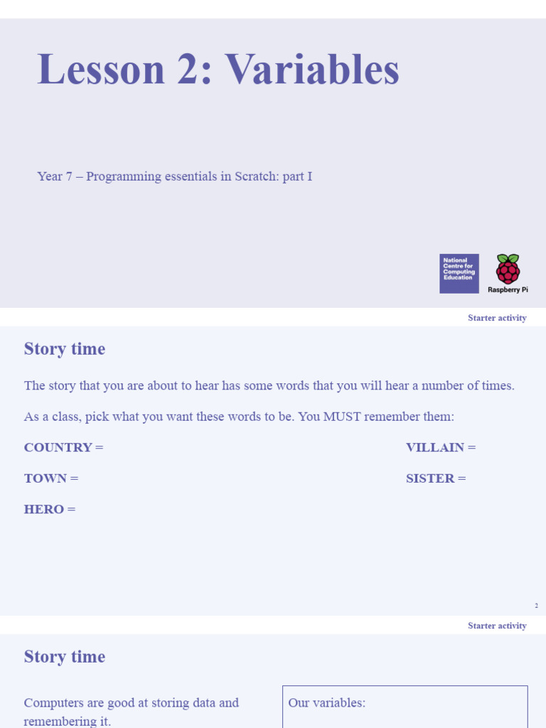 L2 Slides ΓÇô Programming Essentials in Scratch Part I ΓÇô Y7 ...
