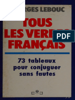 Tous Les Verbes Français - 73 Tableaux Pour Conjuguer Sans - Lebouc, Georges - 1992 - Alleur, Belgique - Marabout