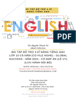 Bài Tập Bổ Trợ 4 Kĩ Năng Tiếng Anh Lớp 10 Cả Năm (Có File Nghe) - Global Success - Năm 2024 - Có Đáp Án (Lê Vy) (Lưu Hành Nội Bộ)