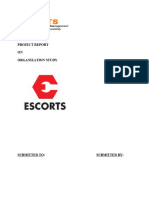 Pdfcoffee.com Project Report on Organization Study PDF Free