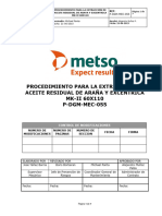 P-DGM-MEC-055 ProcedimientoEXTRACCION ACEITE RESIDUAL ARAÑA Y EXCENTRICA MKII 