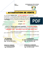 Attestation de Vente Aaa