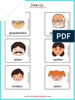 Family Members Printable Learning Cards For Kids