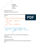 Amines Worksheet