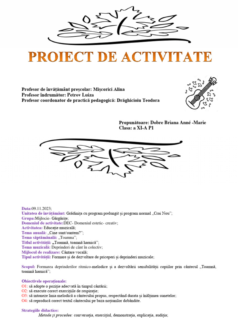Proiect Muzica | PDF
