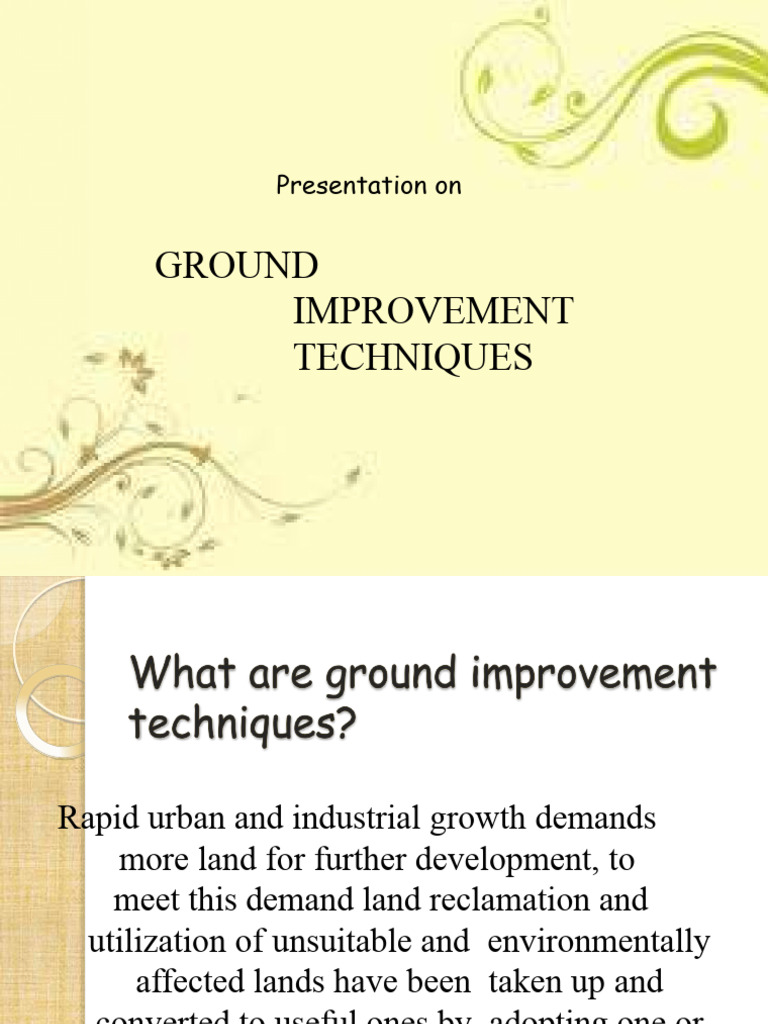 Ground Improvement Techniques Overview | PDF | Deep Foundation | Soil
